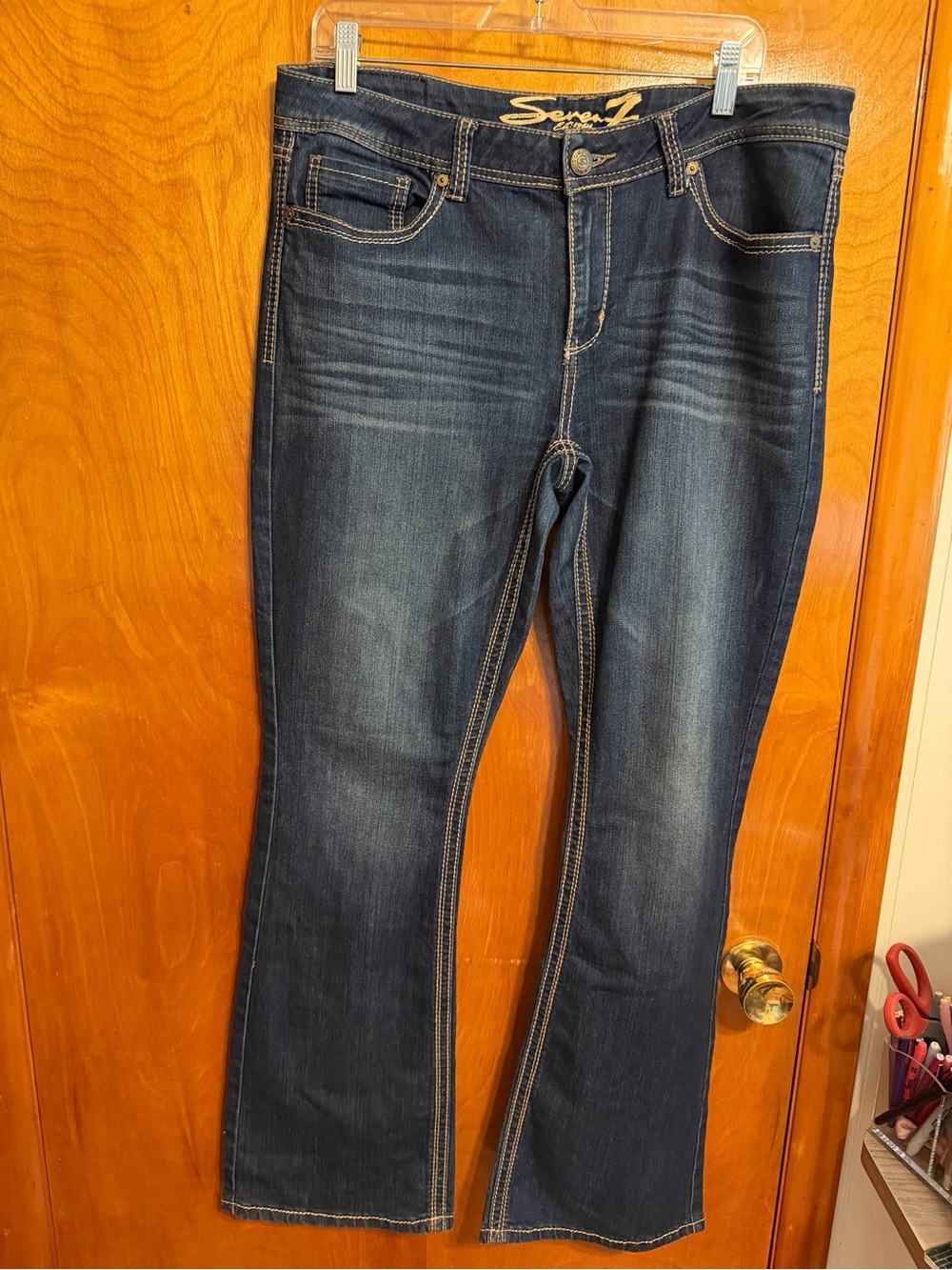 Seven7 Women's Dark Indigo Bootcut Jeans